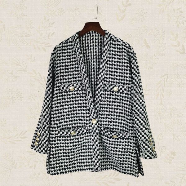 

winter warm sleeve pockets elegant french woman's coat luxury 644b, Black