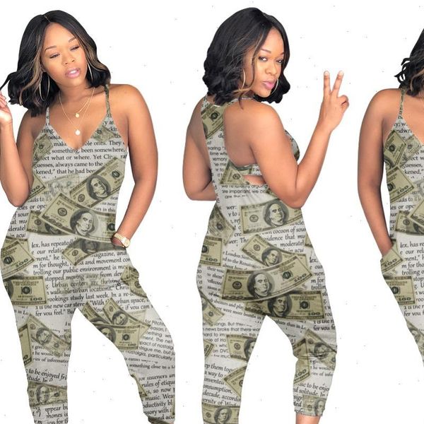 

summer spaghetti strap women jumpsuit colorful print overalls for women full length ladies body mujer romper sy171, Black;white