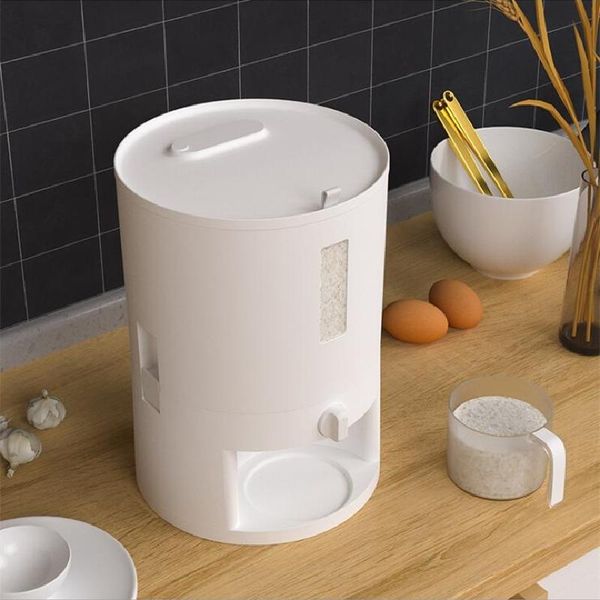 

storage bottles & jars kitchen rice box automatic cereal dispenser boxs moisture-proof sealed food grain bin container