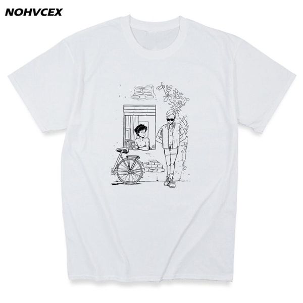 

men's t-shirts call me by your name short sleeves o-neck loose summer men woman vintage sleeved t shirt, White;black