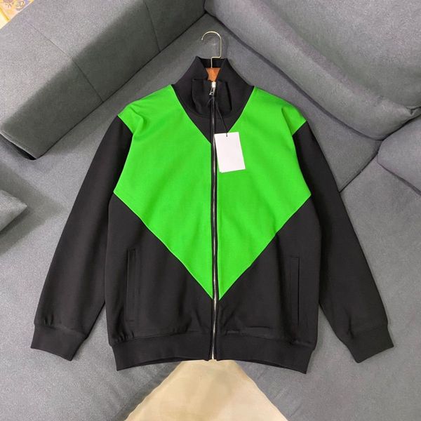 

2021 luxury designer jacket men women's sports jakcets autumn brand clothing black green contrast elasticity couple models, Black;brown