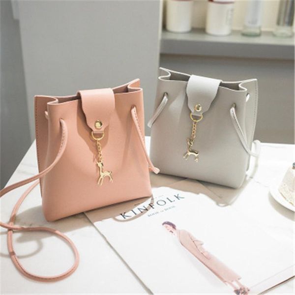 

evening bags vintage small women bucket bag for handbags pu leather shoulder girls drawstring messenger crossbody