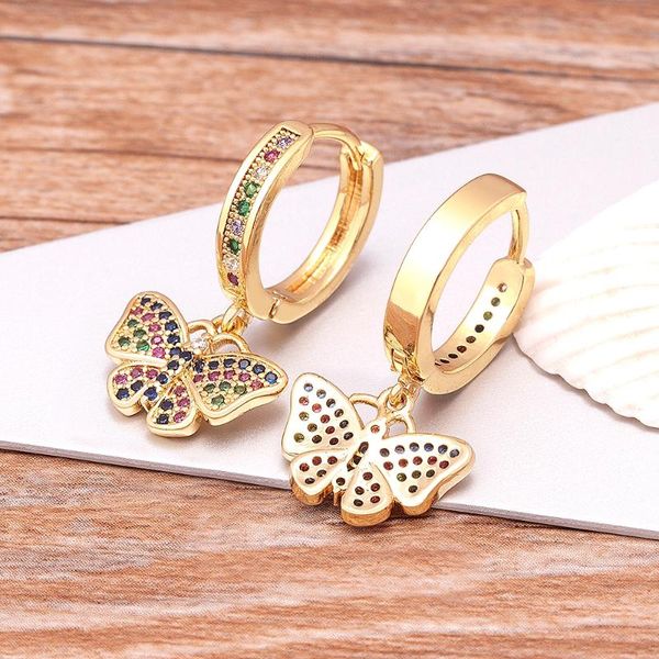 

dangle & chandelier fashion copper cubic zirconia butterfly /heart/evil eye/elephant/crown/horn women drop earrings trendy wedding jewelry g, Silver