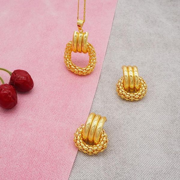 

earrings & necklace 2021 arrival gold jewelry sets for women african wedding wife gifts bridal party pendant jewellery, Silver