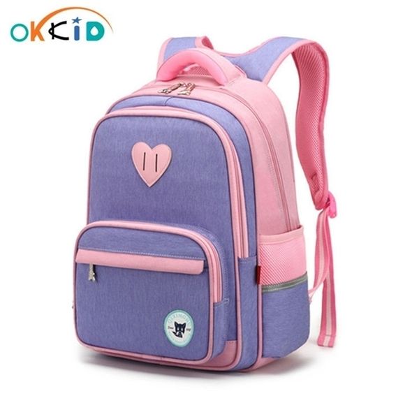 Okkid linda garota escola mochila criança criança crianças kawaii bookbag estudante primário mochila para meninas presentes ano atacado 220209