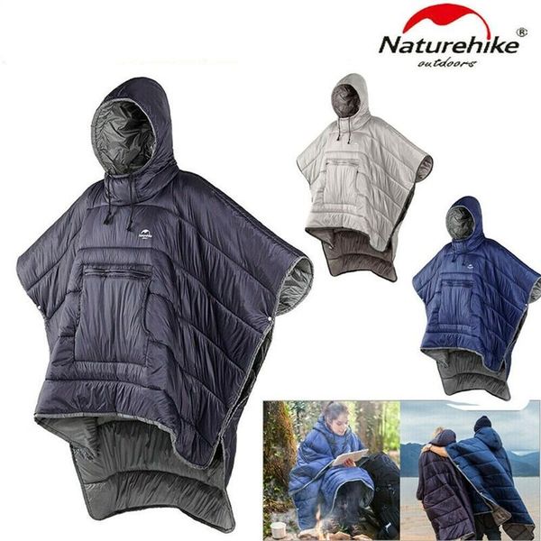 

naturehike portable water-resistant camping sleeping bag cloak style lazy sleeping bag winter poncho cloak outdoor