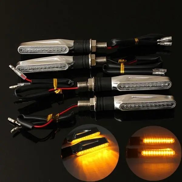 

4pcs motorcycle led turn signal indicator amber light