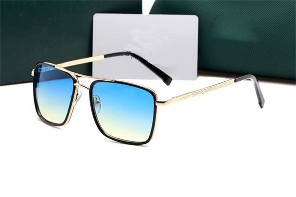 Gafas de sol de lujo lentes polaroid Tendencia de la moda diseñador de cocodrilo para mujer para hombre anteojos anteojos para mujeres marco de anteojos Gafas de sol de metal vintage con caja gratis