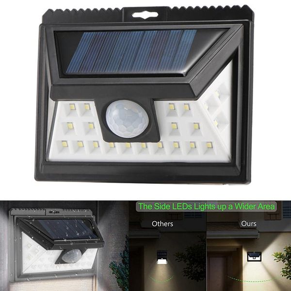 

solar lamps 24led lights outdoor 3 optional modes motion sensor light ip65 waterproof security for yard garage deck porch