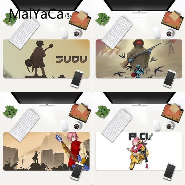 

mouse pads & wrist rests anime flcl in stocked mat diy picture with edge locking size for 300x900x2mm