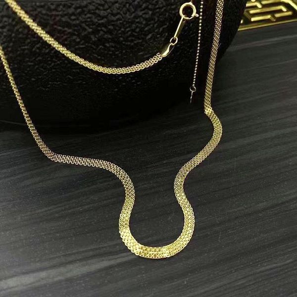 

chains arrival 18k yellow gold necklace au750 link chain for women, Silver