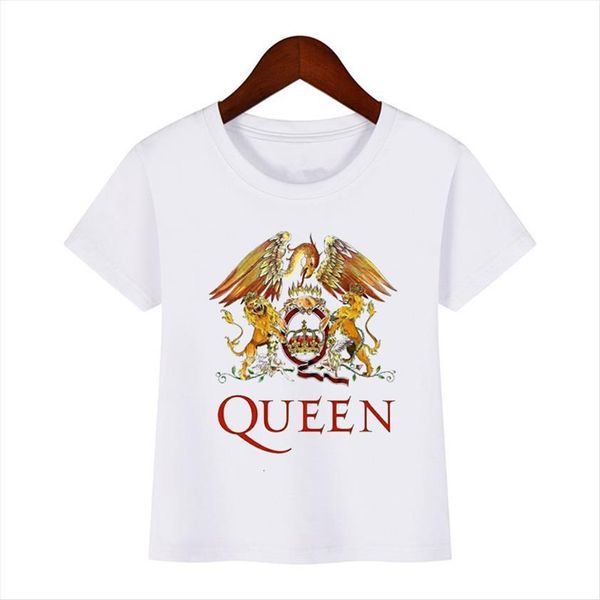 

children clothes rock band queen freddie mercury print t shirt baby boys and girls funny kids summer short sleeve, Blue