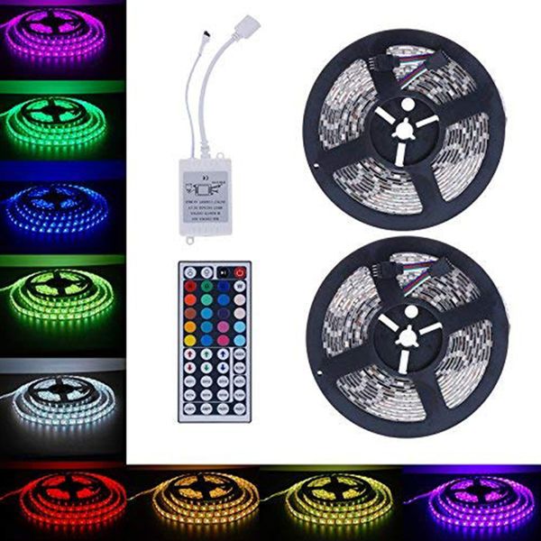 

2021 new 10 m/33ft 5050 led rgb light bulb with 44 key go remote to proof dremote water strip tape suitable for indoor garden zsts
