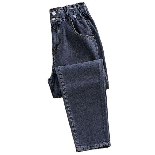 

women's jeans s-4xl fashion women's 2021 summer large size high waist loose harem pants thin and wild, Blue