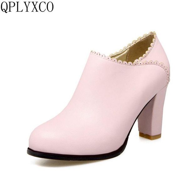 

dress shoes qplyxco 2021 sale elegant big & size 32-43 spring autumn women high heels lady party wedding c8-21, Black