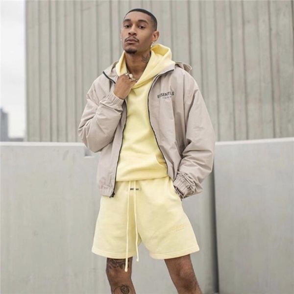 

pullover hoodie of fear god fog embroidery logo quality casual essentials high street hoodies unhs fashion street wwumf, Black