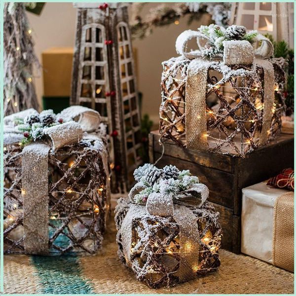 

christmas decorations 2022 large ground ornaments lighting pendants, wall hanging bells reindeer brown bears festive atmosphere
