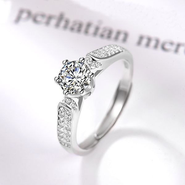 

ring designer love engagement rings for women 925 sterling silver diamond suitable for social gathering party wedding jewelry anillos, Slivery;golden