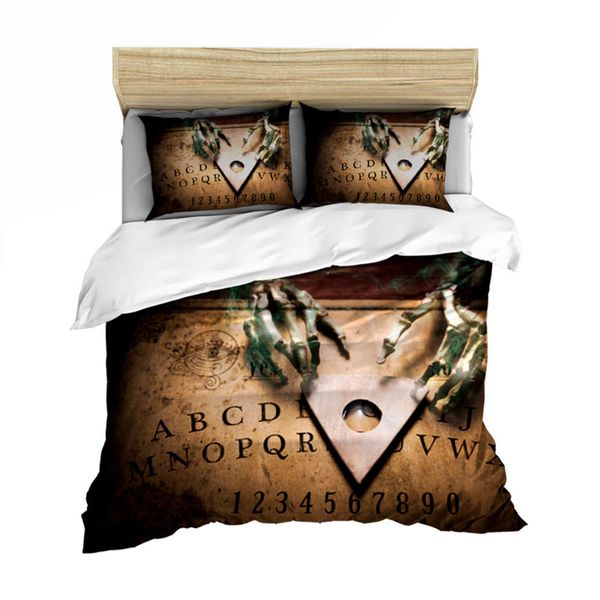 

terror hand vintage quilt sets 2/3pcs duvet cover set men women microfiber quilt cover pillowcase single double bedding set