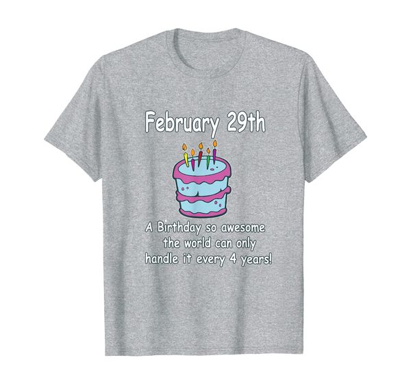 

february 29th awesome birthday t-shirt happy birthday cake t-shirt, White;black