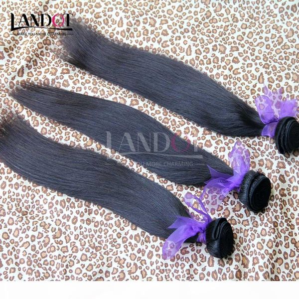 

10a brazilian virgin hair straight can bleach unprocessed peruvian indian malaysian cambodian human hair weaves bundles up 2 years life, Black