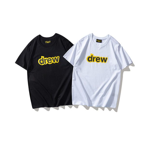 

development 2021 drew house z851 32s print arrival men's quality 002 t-shirts brand house tees new short sleeve s-xl clothing kbuin, White;black