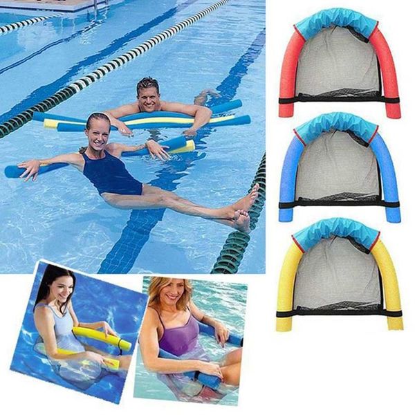 

life vest & buoy inflatable bed foldable floating chair row beach water sports lounge swimming pool hammock cushion pvc for summer