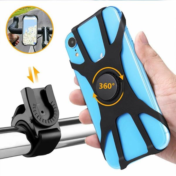 

cell phone mounts & holders silicone anti-slip bicycle holder universal mountain road bike mobile mount motorcycle handlebar gps stand brack