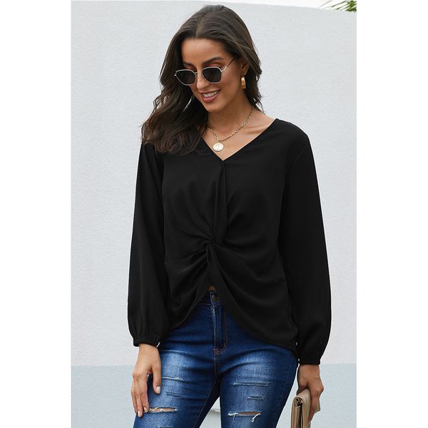

spring summer women's blouse shirt 2020 casual oversize v neck solid kink bluses shirts female mujer de moda vintage women yq32, Black;gray