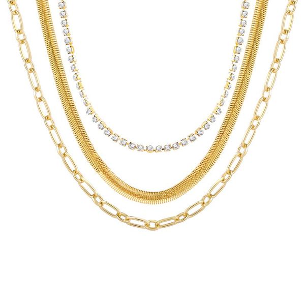 

chains 2021 design vintage multilayer golden diamond ring necklace heart pearl pendant gift for women girlfriend jewelry, Silver