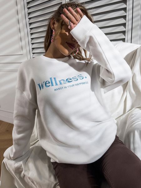 

slogan embroidery drop shoulder sweatshirt c9p8#, White;black