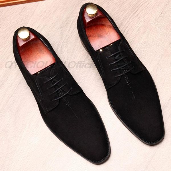 

dress shoes suede men's leather genuine oxford men brown black lace up wedding office formal mens shoe fd8o iofq