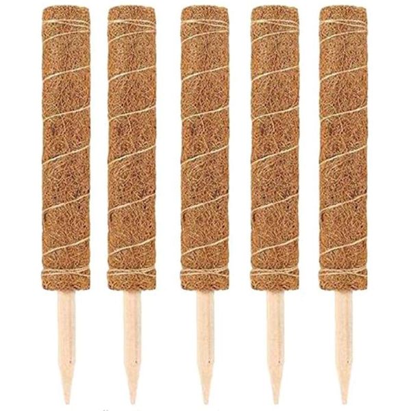 

other garden supplies 45cm plant support totem pole coir moss stick for creepers extension climbing 5pcs