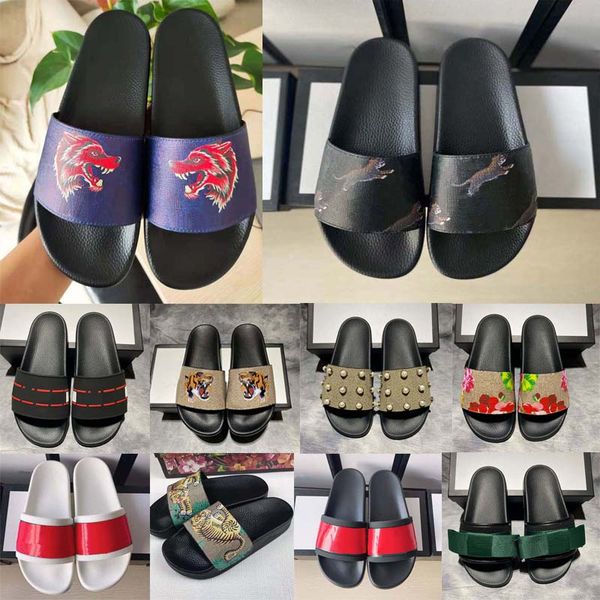 

men est women slippers designer slides sandal flat blooms strawberry tiger bees green red white web beach flip flops flower box, Black
