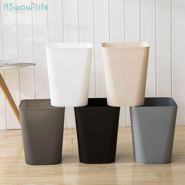 

waste bins european creative pure colour household living room bathroom kitchen office paper baskets garbage bin trash plastic