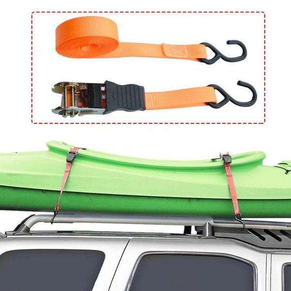 

car organizer 2 pcs 5 meters tensioning belts adjustable cargo straps for motorcycle bike ratchet tie-down belt luggage bag bind