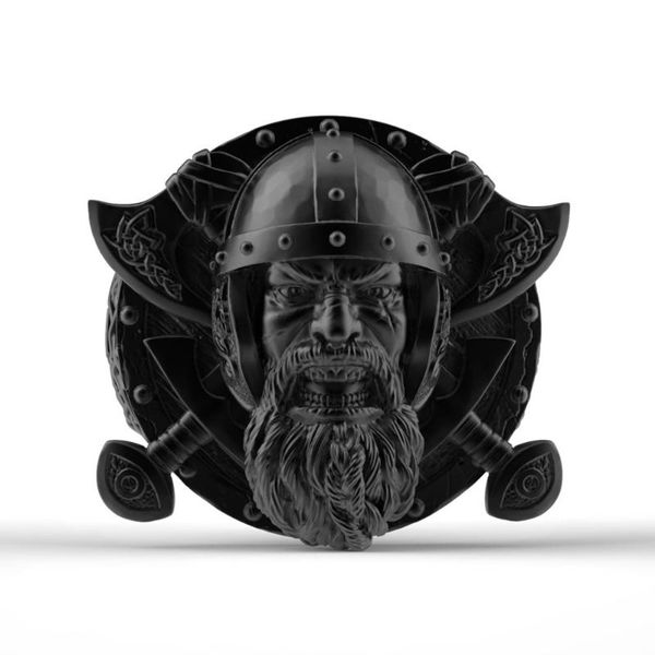 

wedding rings cool men's bearded mustache gentleman skull zinc alloy punk biker jewelry black color male ring, Slivery;golden