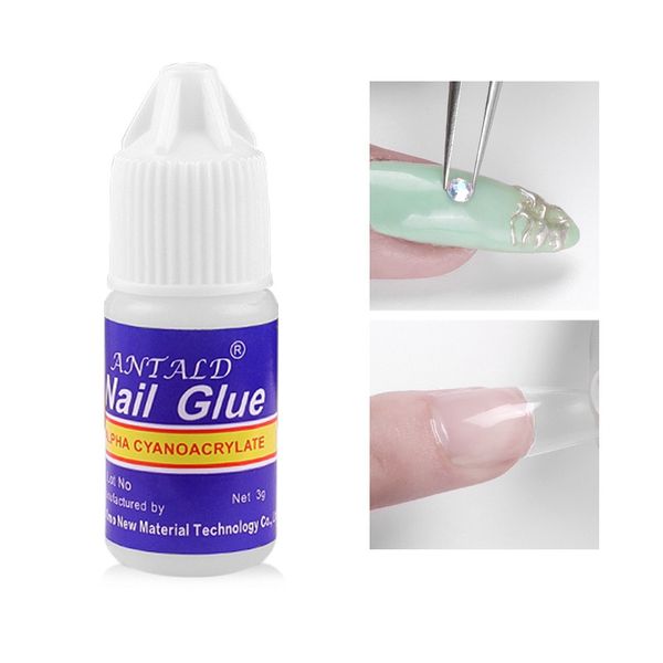 

fast drying nail art glue tips glitter uv acrylic rhinestones decorations nail glue false tip nail manicure tool 0767, Red;pink