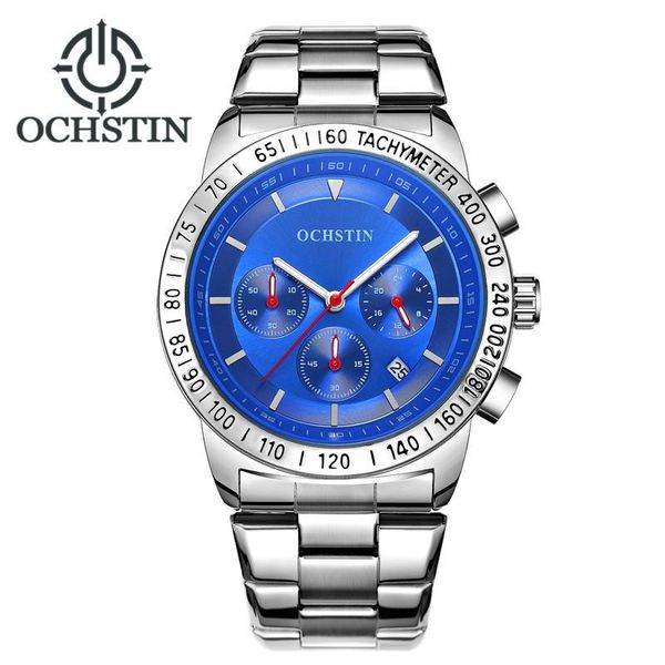 

wristwatches ochstin men's watches luxury brand chronograph calendar quartz men watch waterproof clocks gifts relogios masculino 2021, Slivery;brown