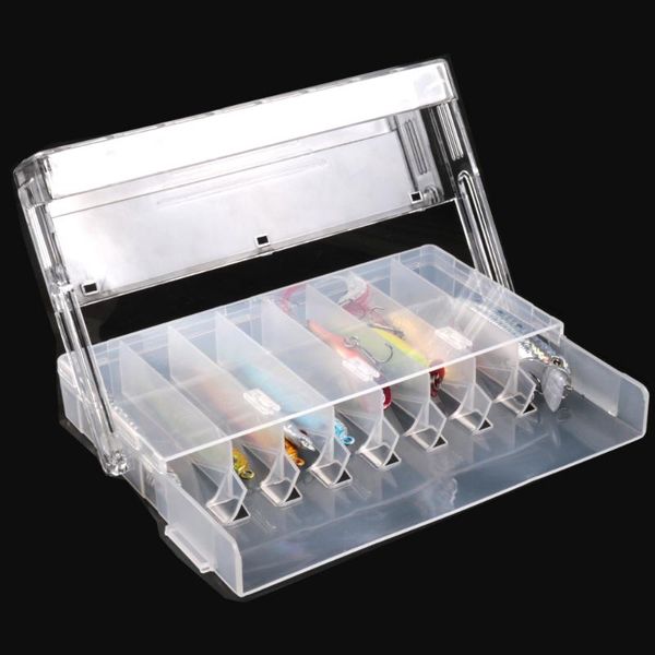 

fishing accessories lushazer lure box 8 cells for plastic hook tackle storage case