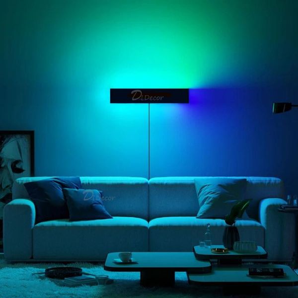 

wall lamp modern rgb led lights lighting living room bedroom bedside nordic remote control colorful indoor home decor