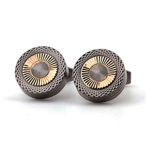 

cuff link and tie clip sets luxury shirt cufflinks designer brand buttons links vintage round wedding accessory jewelry gift bo, Silver;golden