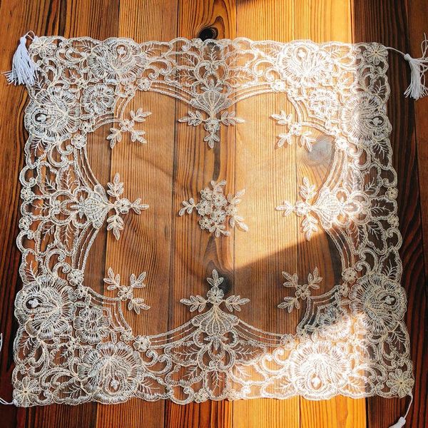 

table cloth european retro lace embroidery beige center flower tablecloth set furniture appliances dust cover christmas wedding decoration