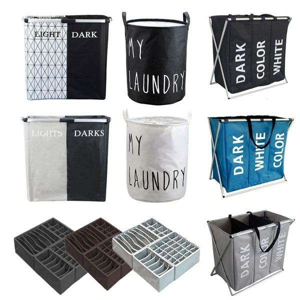 

laundry bags large foldable storage washing cotton basket clothes hamper bag children toys box