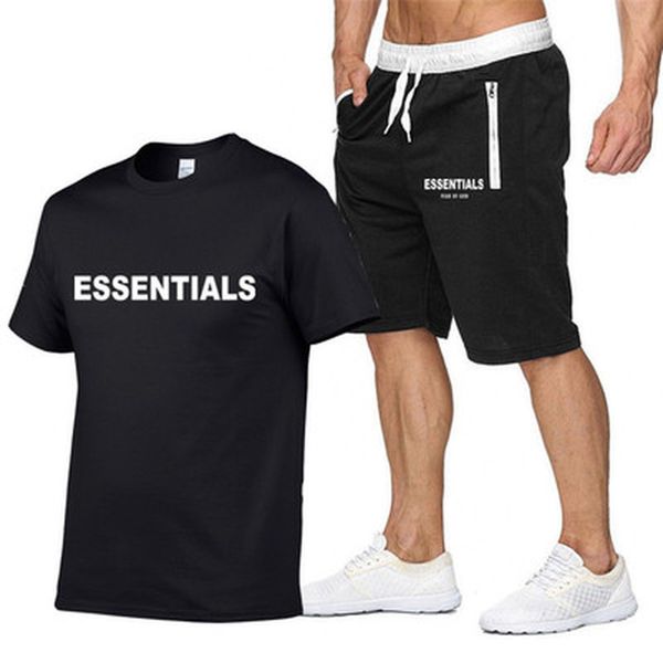 

men tracksuit summer t-shirt and shorts daily sport suit casual suits, Gray