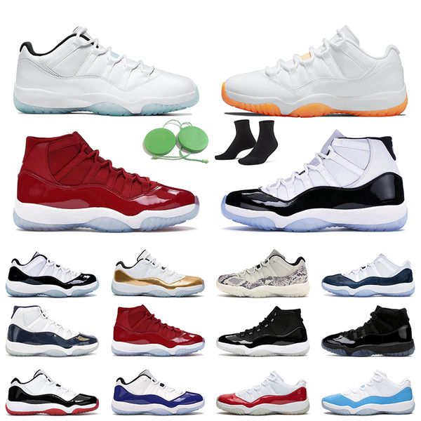 

jumpman 11 men women basketball shoes 11s low legend bright citrus gamma blue anniversary outdoor sports sneaker