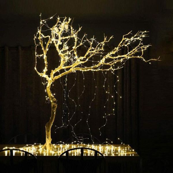 

strings 200 leds vines lights copper wire string light waterfall led garland fairy for christmas wedding party tree decor