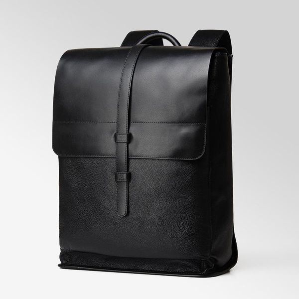 

backpack one-piece leather men's fashion work computer leisure head schoolbag business