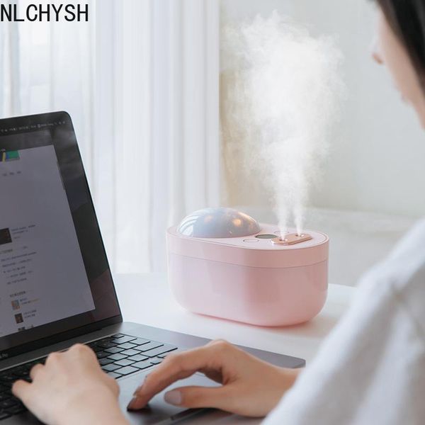 

humidifiers 1000ml air humidifier aroma diffuser rechargeable with two sprayers projection night light essential oil diffusers steam maker