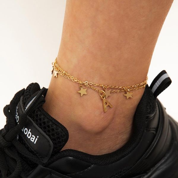 

anklets tauam vienkim star pendant anklet foot chain summer yoga beach leg bracelet charm jewelry gift 2021, Red;blue